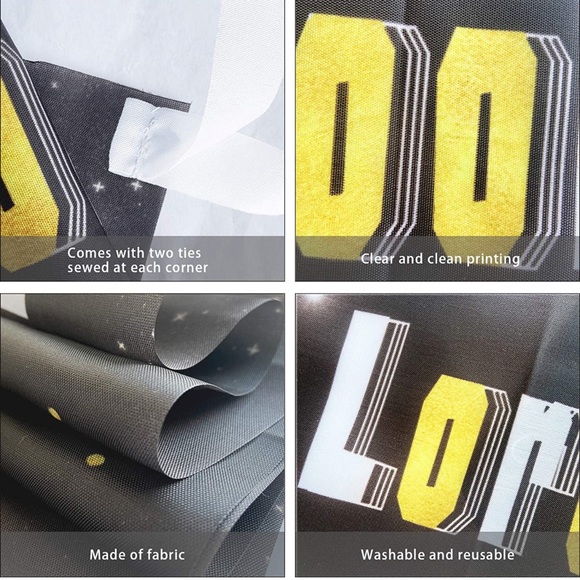 Look Who’s Forty Fabric Sign - Picture 2 of 3